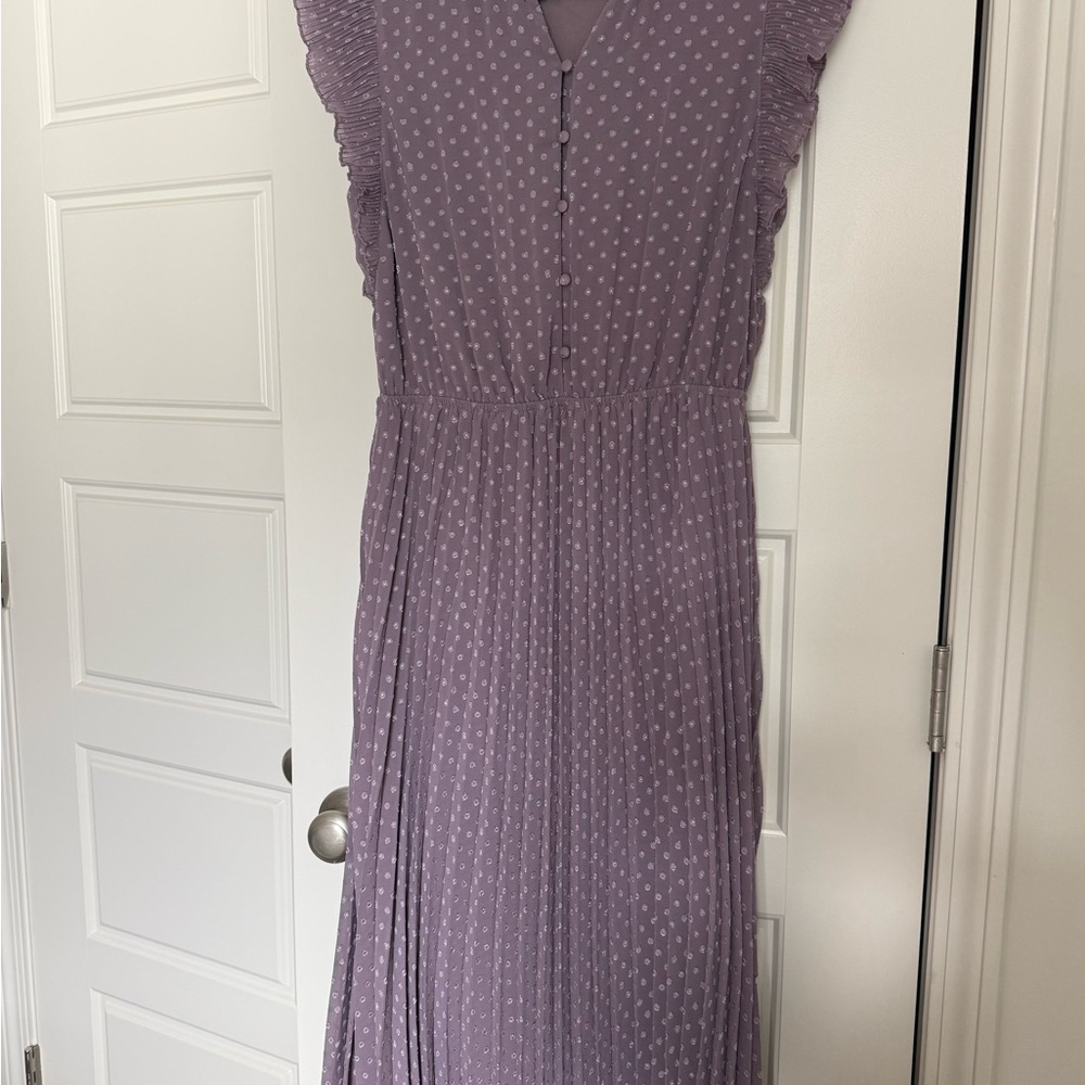 Spring Purple Polka Dot Dress